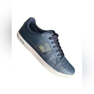 Lacoste Europa LCR BRZ Sport blue casual leather sneaker shoes